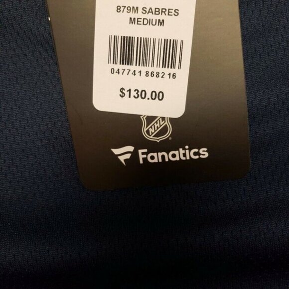 Fanatics NHL Buffalo Sabres Breakaway Home Jersey Blue Gold Mens Size M - Picture 3 of 8